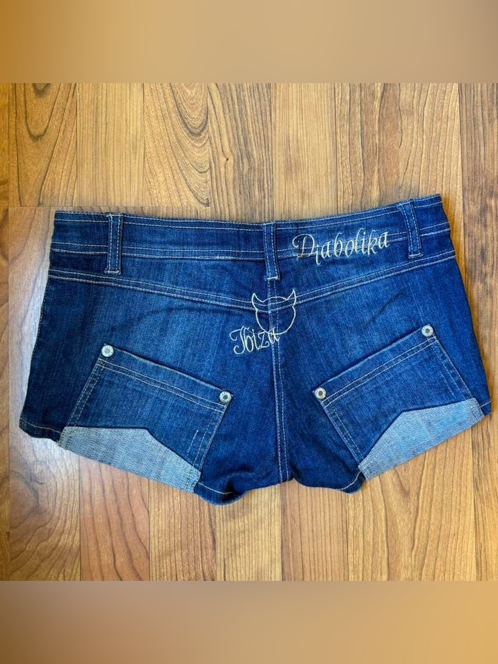 Diabolika Y2K Euro VintageDenim Shorts Size 27